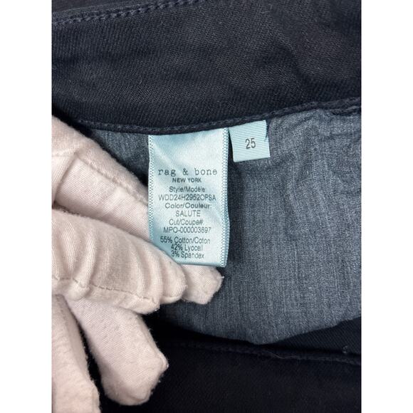 Rag & Bone Jeans 25 Womens Serena Full Length Black Denim Wide Leg - Picture 7 of 7